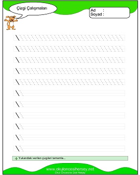 okul öncesi çizgi çalışmaları
